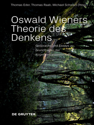 cover image of Oswald Wieners Theorie des Denkens